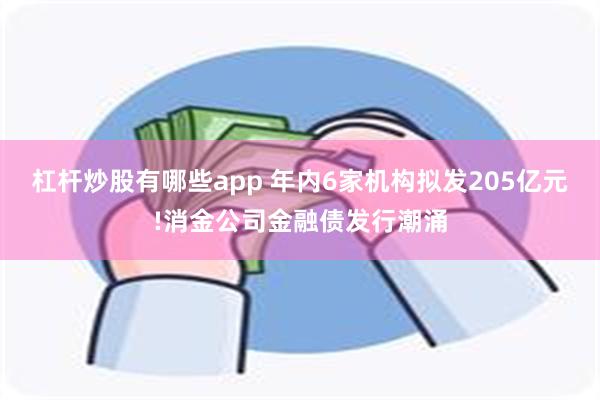 杠杆炒股有哪些app 年内6家机构拟发205亿元!消金公司金融债发行潮涌