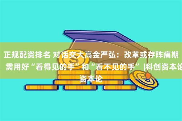 正规配资排名 对话交大高金严弘：改革或存阵痛期，需用好“看得见的手”和“看不见的手” |科创资本论