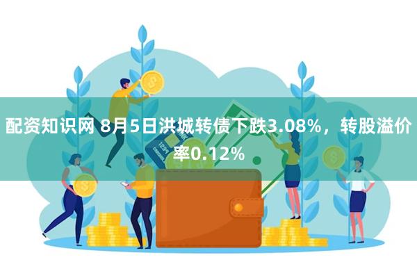 配资知识网 8月5日洪城转债下跌3.08%，转股溢价率0.12%